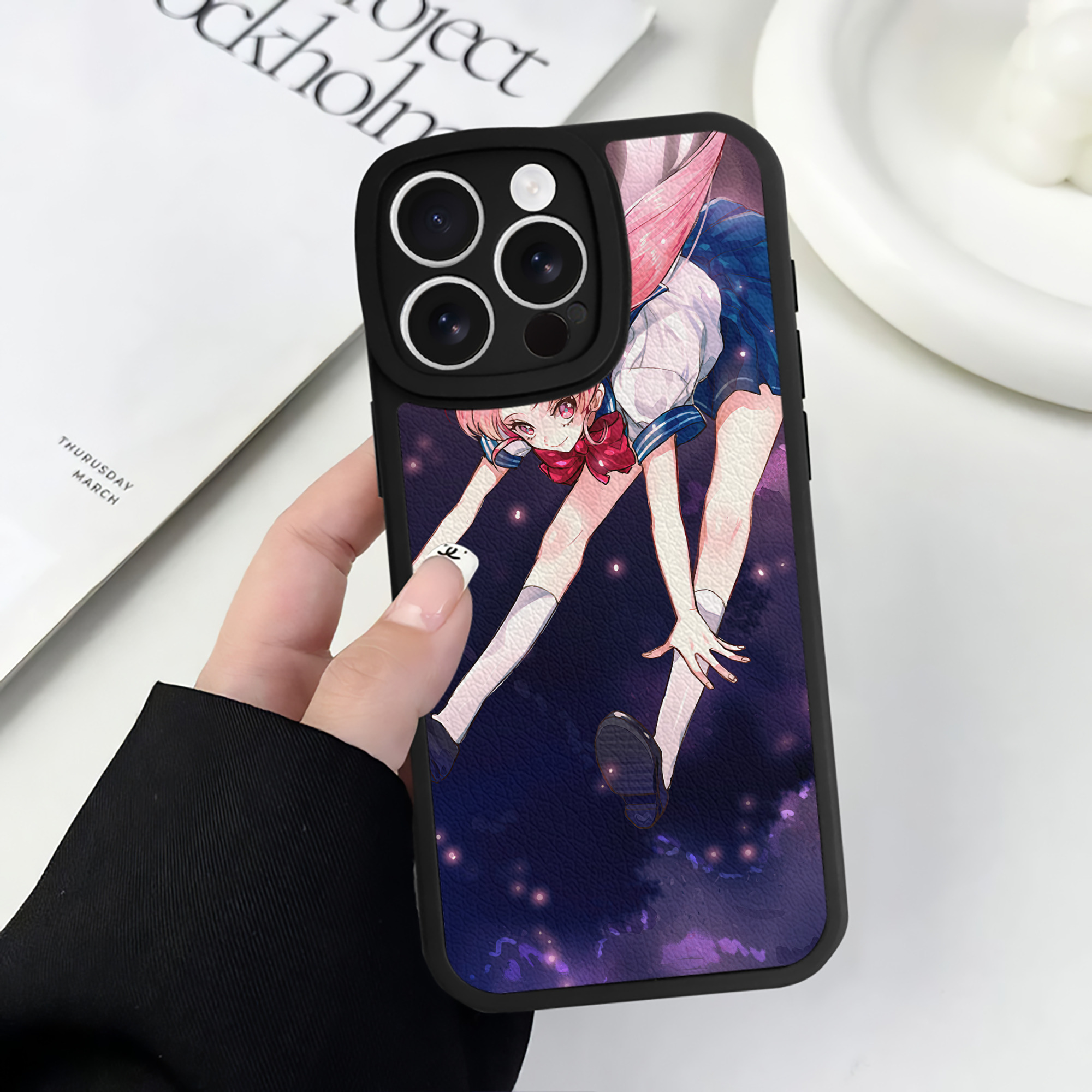 （画像用） 美少女戦士セーラームーン Sailor Moon 【iPhone 16シリーズ対応】シリコンスマホケース（レザー調） 材質：シリコン